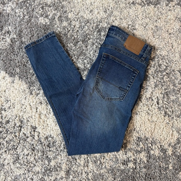 Aeropostale, Men’s Medium Wash Distressed Super Skinny Fit Denim Jeans, 34x32 - Picture 1 of 8